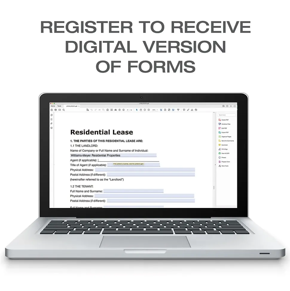 Adams Carbonless Rental Applications, 8.5" x 11", 4 Sets/Book (LF310)