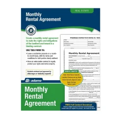 Adams Carbon Rental Applications, 8.5" x 11", (LF255)