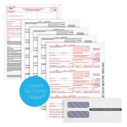 Adams 2024 1099-NEC 4-Part Laser/Inkject Tax Forms with Envelopes and software, 25/pack (LNEC413)