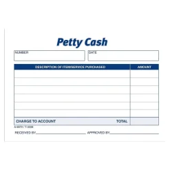 Adams 1-Part Carbonless Receipts, 5"L x 3.5"W, 50 Sets/Book, 12 (9672ABF)