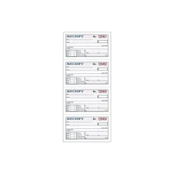 Adams 2-Part Carbonless Receipts, 2.75"L x 4.75"W, 200 Sets/Book (DC1152)