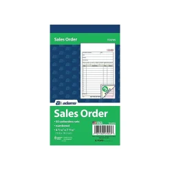 Adams 3-Part Carbonless Sales Orders, 7.19"L x 4.19"W, 50 Sets/Book (TC4705)