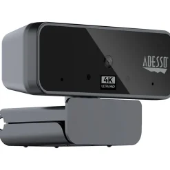 Adesso CyberTrack HD 3840x2160 Webcam, 8 Megapixels, Black (CYBERTRACKH6)