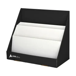 AdirOffice Cardboard 3-Tier Bookshelf, Black (505-01-BLK)