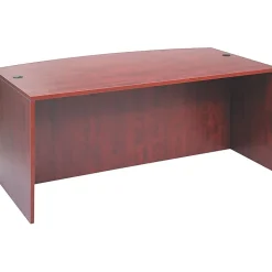 Aleraâ„¢ Valencia Series Executive Suites in Medium Cherry, Bow Front Desk Shell