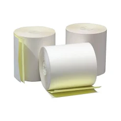 Alliance Carbonless Cash Register Paper Rolls, 3" x 95', 50 Rolls/Pack (3410)