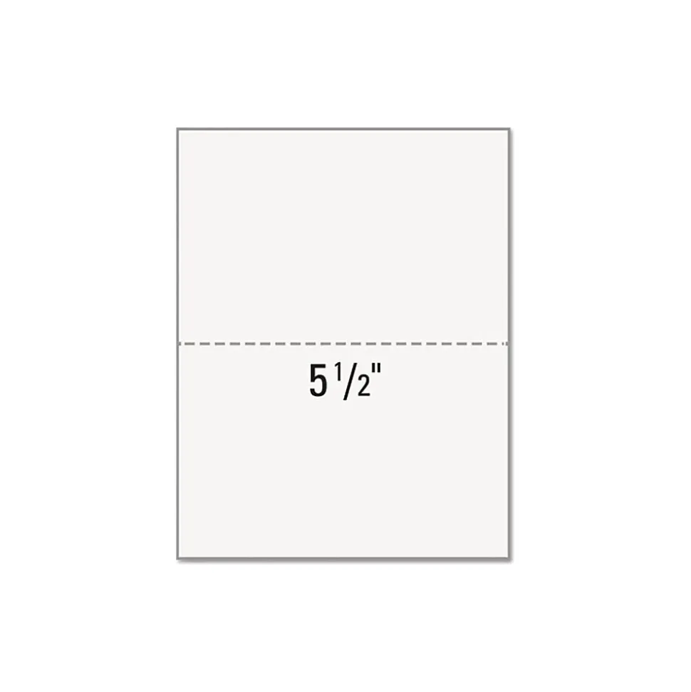 Alliance 8.5" x 11" Perforated Paper, 20 lbs., 92 Brightness, 500 Sheets/Ream, 5 Reams/Carton (30070)