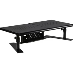 Allsop Metal Art ErgoTwin Dual Monitor Stand, Holds Up to 24" Monitors, Black (ALS31883)