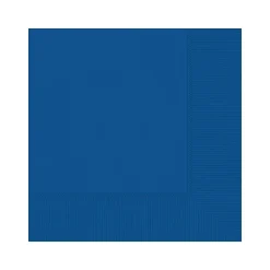 Amscan Lunch Napkin, 2-Ply, Bright Royal Blue, 100 Napkins/Pack, 5 Packs/Carton (600011.105)