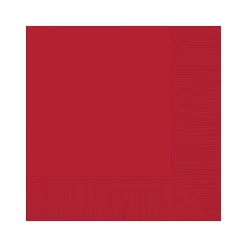 Amscan Lunch Napkin, 2-Ply, Red, 100 Napkins/Pack, 5 Packs/Carton (600011.40)