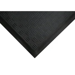 Anderson Cushion Stationâ„¢ Nitrite Rubber Anti-Fatigue Floor Mat Without Holes, 4' x 12.3', Black
