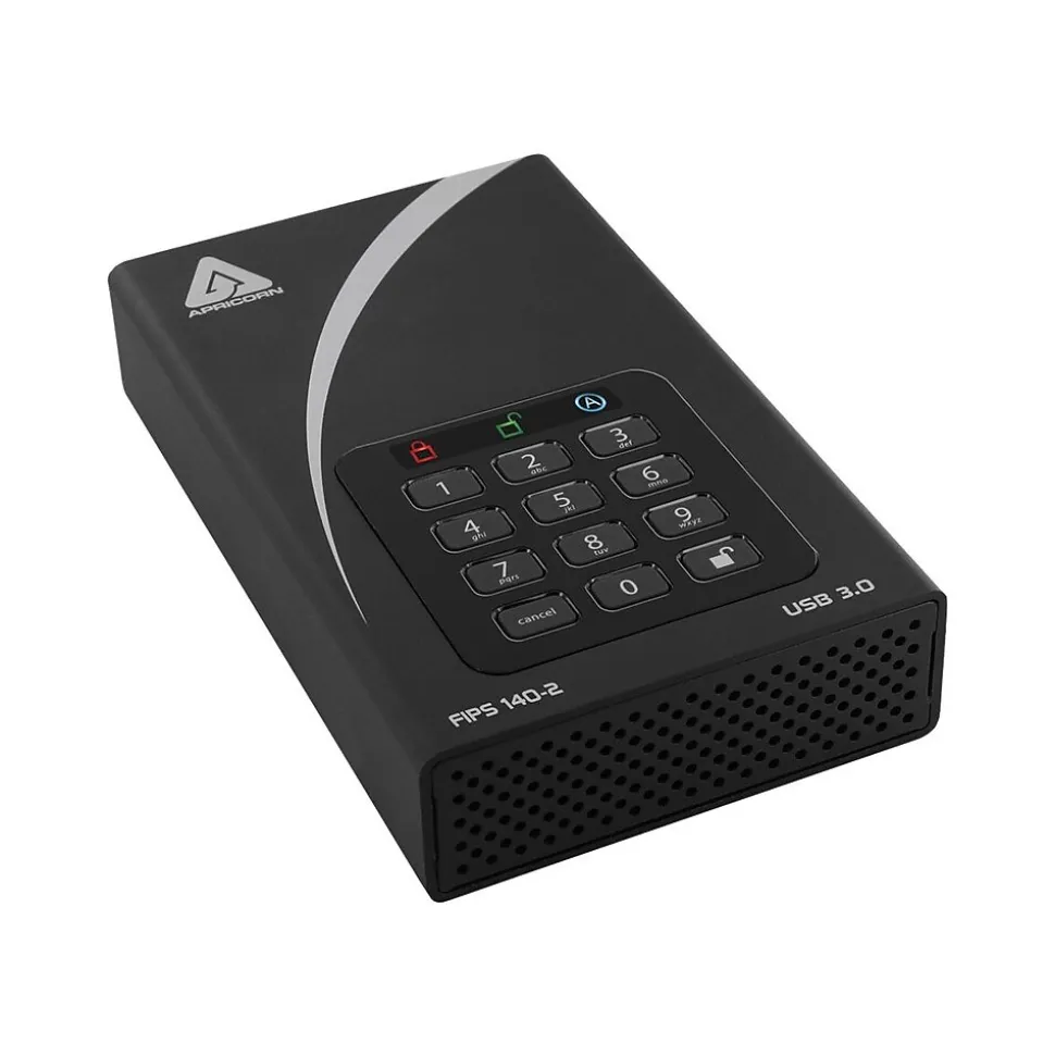 Apricorn Aegis Padlock 8GB USB 3.0 Type A Flash Drive, Black (ADT-3PL256F-8000)