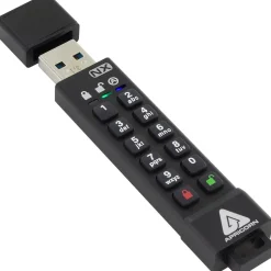 Apricorn ASK3-NX 32GB USB 3.1 Type A Flash Drive, Black (ASK3-NX-32GB)