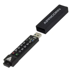 Apricorn ASK3-NX 32GB USB 3.1 Type A Flash Drive, Black (ASK3-NX-32GB)