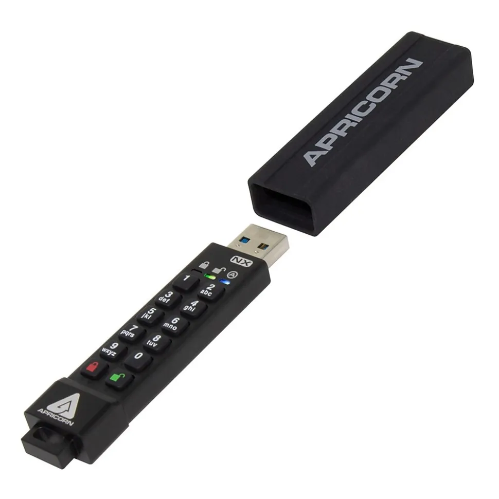 Apricorn ASK3-NX 32GB USB 3.1 Type A Flash Drive, Black (ASK3-NX-32GB)