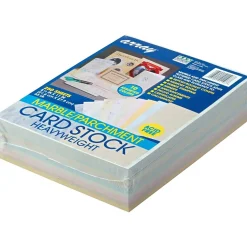 Array 65 lb. Cardstock Paper, 8.5" x 11", Assorted Colors, 250 Sheets/Pack (PAC101196)