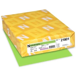 Astrobrights Colored Paper, 24 lbs., 8.5" x 11", Martian Green, 500 Sheets/Ream (21801)