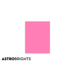 Astrobrights Colored Paper, 24 lbs., 8.5" x 11", Pulsar Pink, 500 Sheets/Ream (21031)