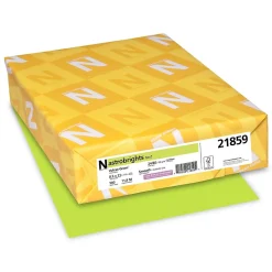 Astrobrights Colored Paper, 24 lbs., 8.5" x 11", Vulcan Green, 500 Sheets/Ream (21859/22379)