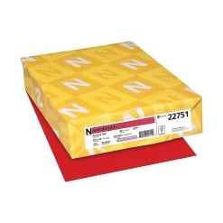Astrobrights 65 lb. Cardstock Paper, 8.5" x 11", Re-Entry Red, 250 Sheets/Pack (22751)