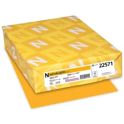 Astrobrights 30% Recycled Colored Paper, 24 lbs., 8.5" x 11", Galaxy Gold, 500 Sheets/Ream (22571)
