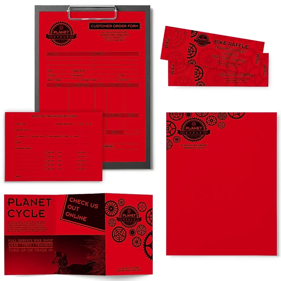 Astrobrights 11" x 17" Color Copy Paper, 24lbs., Red, 500 Sheets/Ream (21553/22553)