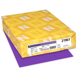 Astrobrights 8.5" x 11", Colored Paper, 24 lbs., Gravity Grape, 500 Sheets/Ream (21961)