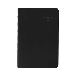 AT-A-GLANCE 2025 QuickNotes 5" x 8" Daily & Monthly Appointment Book, Faux Leather Cover, Black (76-04-05-25) Outlet