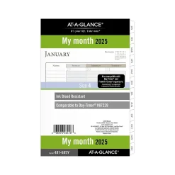 AT-A-GLANCE 2025 5.5" x 8.5" Monthly Planner Refill Pages, White/Brown (481-685Y-25) Hot