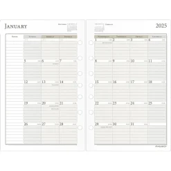 AT-A-GLANCE 2025 5.5" x 8.5" Monthly Planner Refill Pages, White/Brown (481-685Y-25) Hot