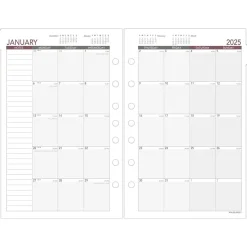 AT-A-GLANCE 2025 5.5" x 8.5" Monthly Planner Refill Pages, White/Gray (061-685Y-25) Best