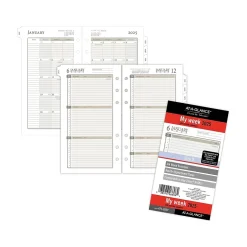 AT-A-GLANCE 2025 3.75" x 6.75" Weekly & Monthly Planner Refill, White/Brown (471-285Y-25) Clearance