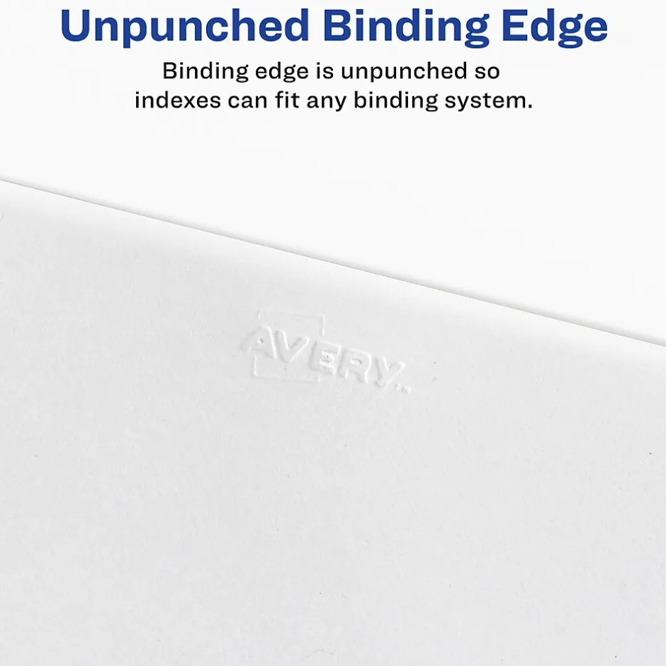 Avery Allstate Pre-Printed 126-150 Paper Divider, White, Set (01706) Sale