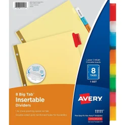 Avery Big Tab Insertable Paper Divider, 8 Tabs, Multicolor, 1 Set (11111) Best
