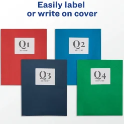 Avery Two-Pocket Folders, Dark Blue, 25/Box (47985) New