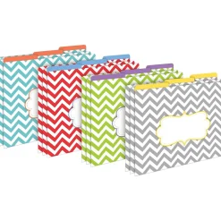 Barker Creek Beautiful Chevron File Folder, 1/3-Cut Tab, Letter Size, Assorted, 12/Pack (2010) Online