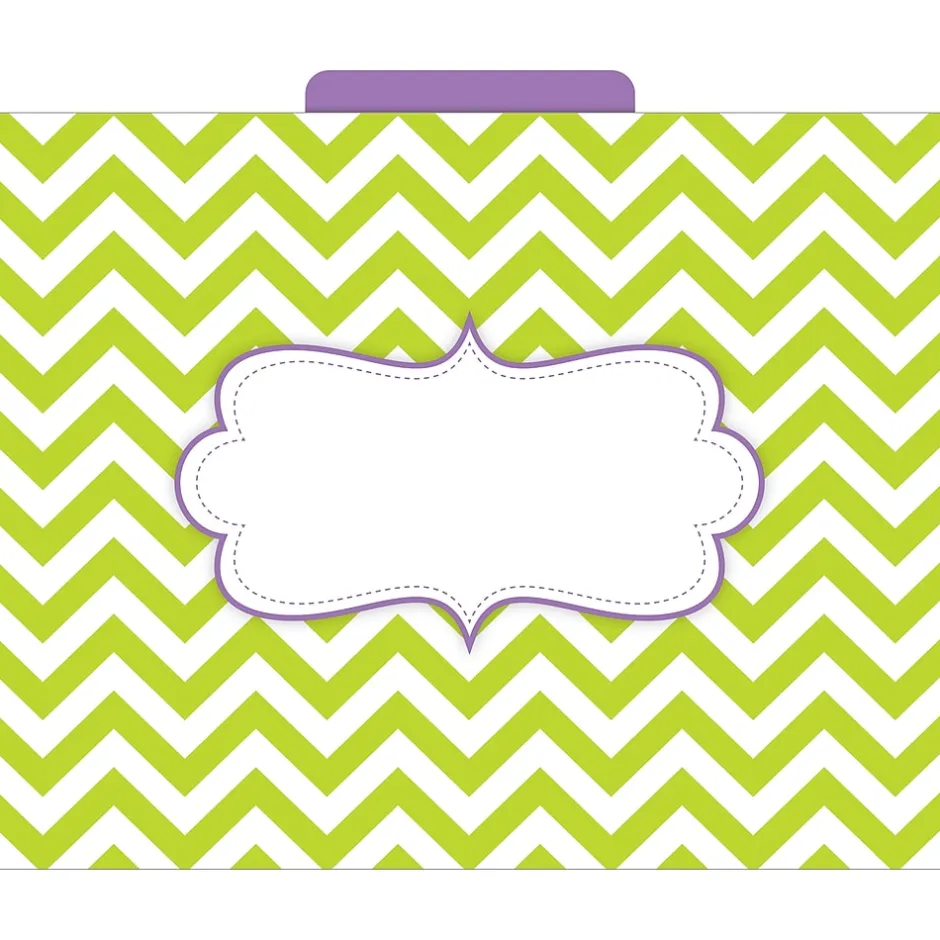 Barker Creek Beautiful Chevron File Folder, 1/3-Cut Tab, Letter Size, Assorted, 12/Pack (2010) Online