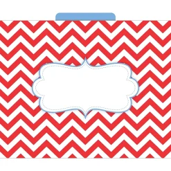 Barker Creek Beautiful Chevron File Folder, 1/3-Cut Tab, Letter Size, Assorted, 12/Pack (2010) Online