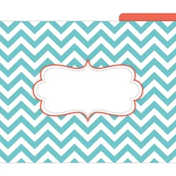 Barker Creek Beautiful Chevron File Folder, 1/3-Cut Tab, Letter Size, Assorted, 12/Pack (2010) Online