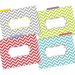Barker Creek Beautiful Chevron File Folder, 1/3-Cut Tab, Letter Size, Assorted, 36/Set (4395) Outlet