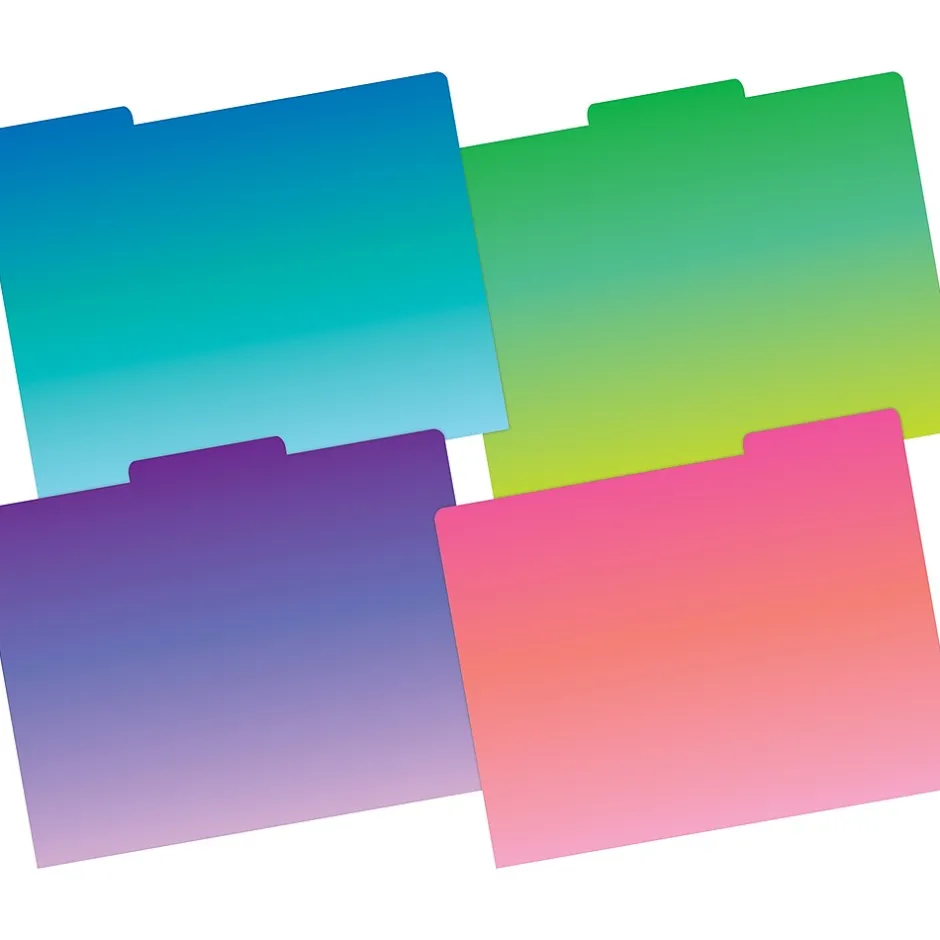 Barker Creek Blue Ombré File Folder, 1/3-Cut Tab, Letter Size, Assorted, 107/Set (152) Online