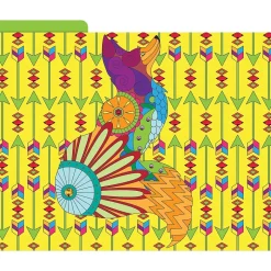 Barker Creek Bohemian Animals File Folder, 1/3-Cut Tab, Letter Size, Assorted, 12/Pack (2012) Discount