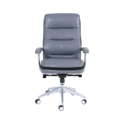 Beautyrest Platinum Sofil Bonded Leather Executive Chair, Gray (49404)