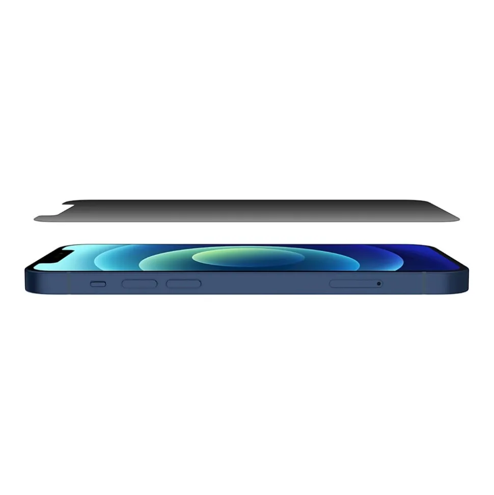 Belkin SCREENFORCE TemperedGlass Glass Privacy Filter & Screen Protector for iPhone 12/12 Pro (OVA045ZZ)