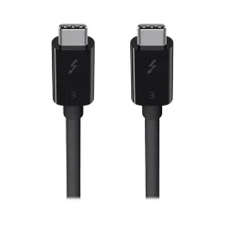 Belkin 2.6' USB Thunderbolt 3 USB-C to USB-C Cable, Black (F2CD084BT0.8MBK)