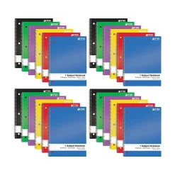 Better Office 1-Subject Notebooks, 8" x 10.5", Wide Ruled, 70 Sheets, 24/Pack (25624-24PK) Sale