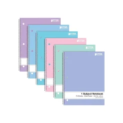 Better Office 1-Subject Notebooks, 8" x 10.5", Wide Ruled, 70 Sheets, 6/Pack (25626-6PK) Online