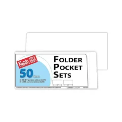 Blanke Blanks/USA® 8 7/8" x 4" 10 Pt. Folder With Two Pocket, Cast Coat White, 50/Pack New