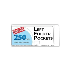 Blanke Blanks/USA® 8 7/8" x 4" 10 Pt. Left Folder With One Pocket, Cast Coat White, 250/Pack