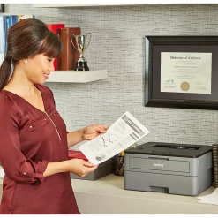 Brother HL-L2350DW Wireless Monochrome Laser Printer, Refurbished